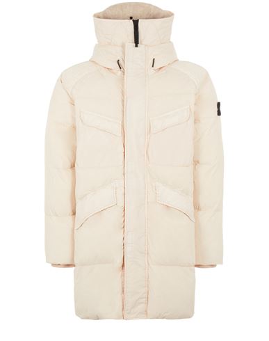 STONE ISLAND 70123 GARMENT DYED CRINKLE REPS NY DOWN-TC LONG JACKET Man Pink GBP 858
