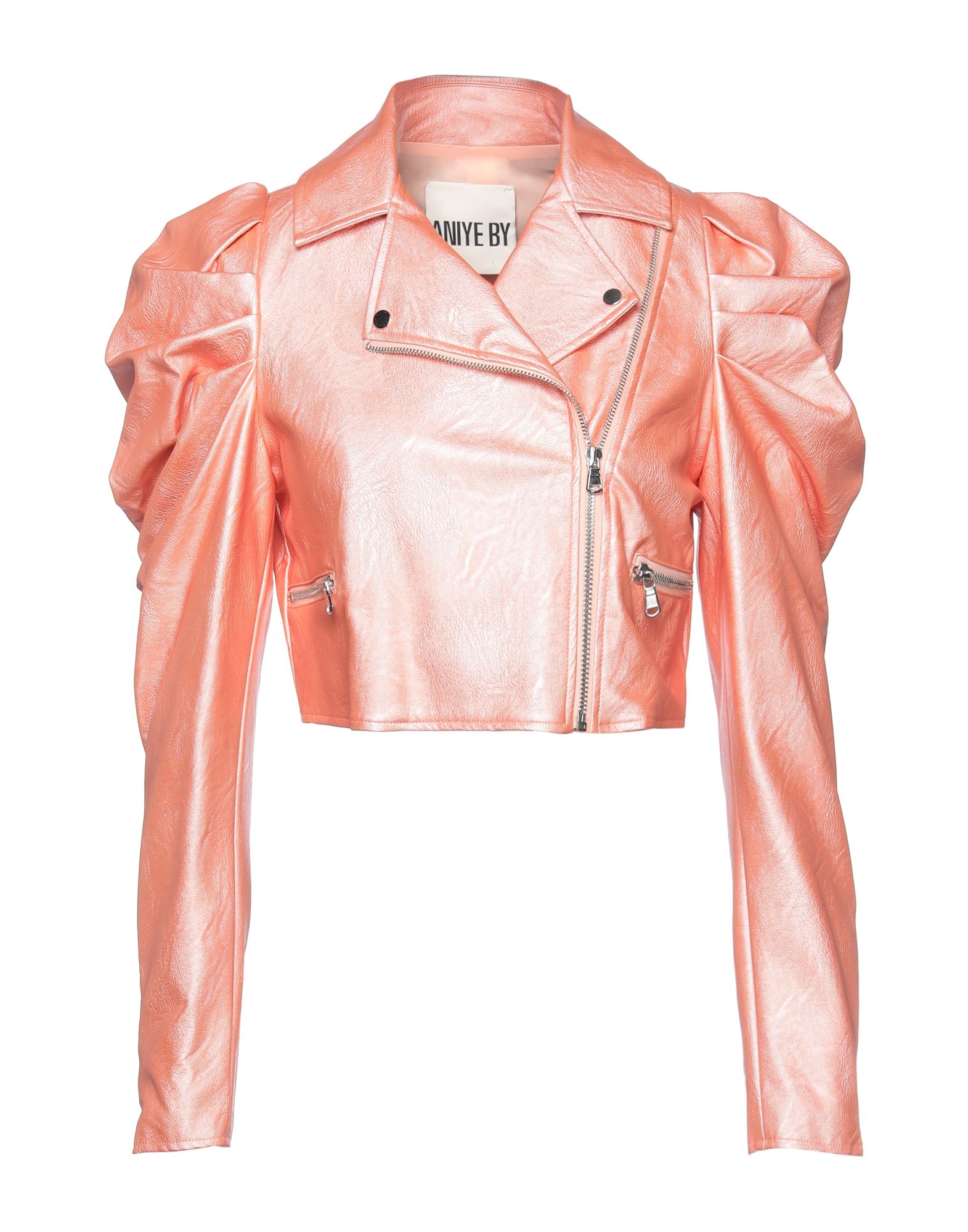 Shop Aniye By Woman Jacket Salmon Pink Size M Polyurethane, Viscose