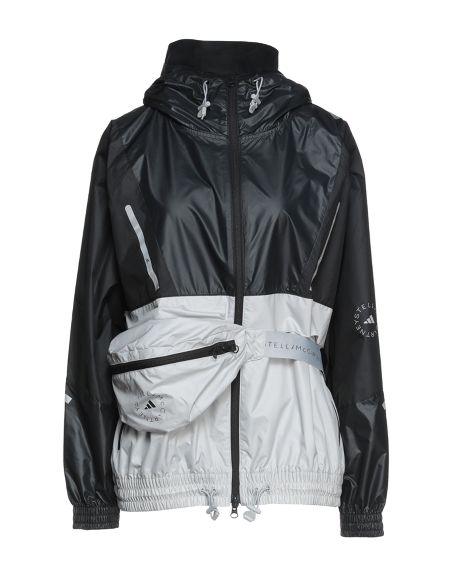 Shop Adidas By Stella Mccartney Woman Jacket Grey Size L Recycled Polystyrene
