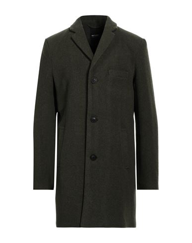 Only & Sons Man Coat Military Green Size L Polyester, Elastane