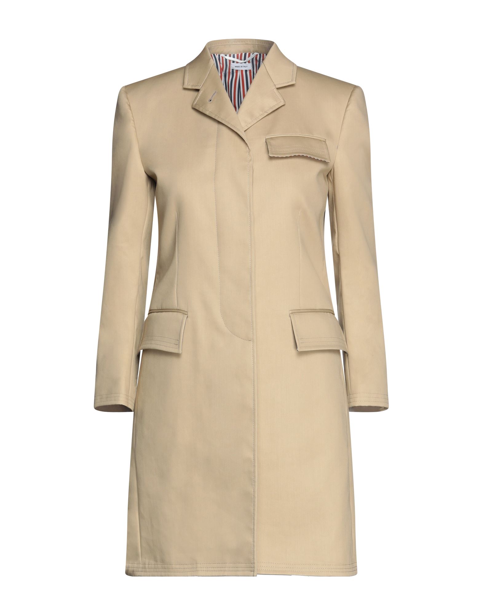 Thom Browne Overcoats In Sand