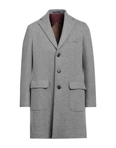 Angelo Nardelli Man Coat Light Grey Size 40 Wool, Polyamide