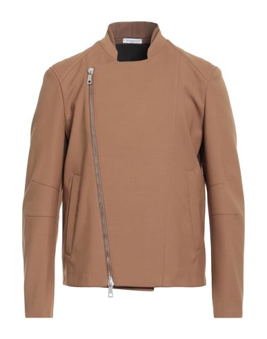 Paolo Pecora Man Jacket Camel Size 42 Polyester, Wool, Elastane In Brown