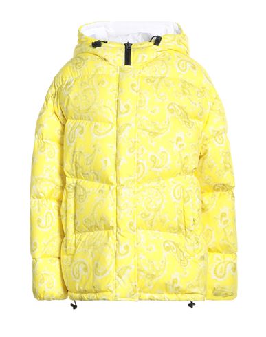 Msgm Woman Puffer Yellow Size 4 Polyester