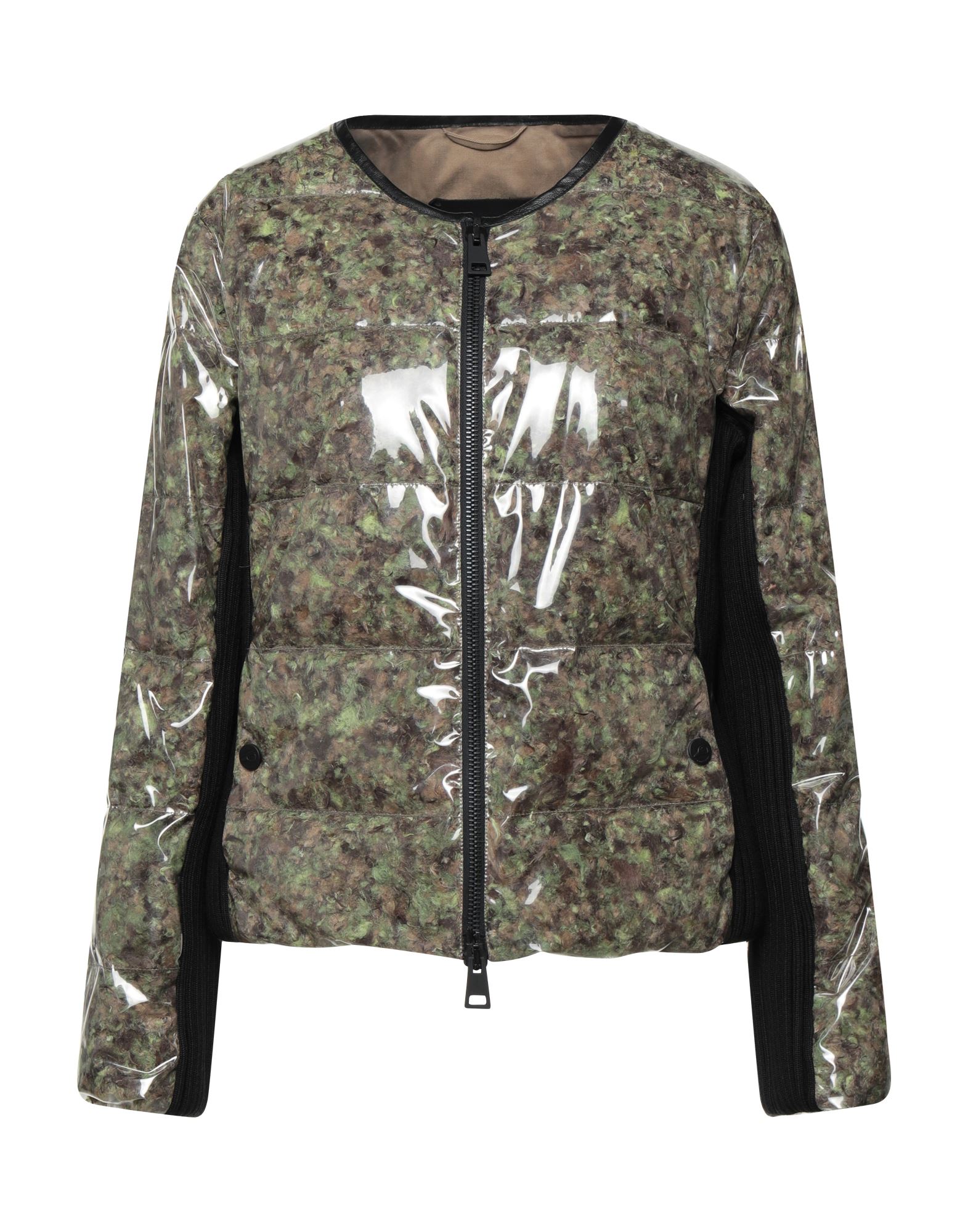 Shop Goosetech Woman Puffer Military Green Size L Polyurethane, Wool, Acrylic