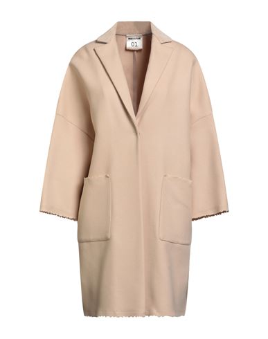 Semicouture Woman Coat Beige Size S Virgin Wool, Polyamide, Cotton, Modal In Neutral