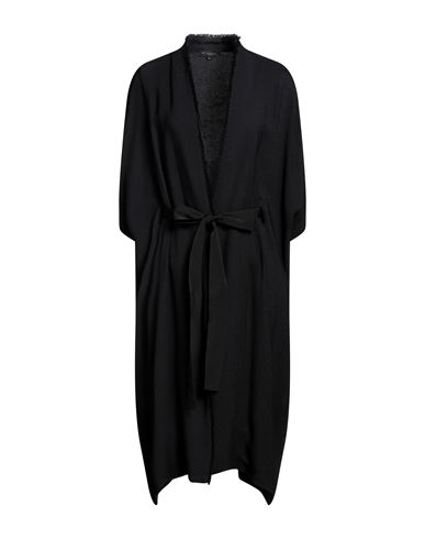 Antonelli Woman Overcoat & Trench Coat Black Size 8 Viscose, Elastane