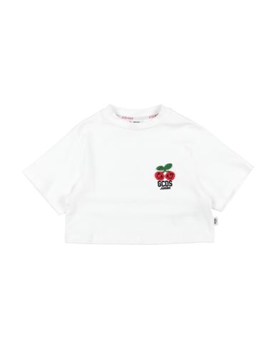 Gcds Mini Babies'  Toddler Girl T-shirt White Size 4 Cotton, Elastane, Polyester