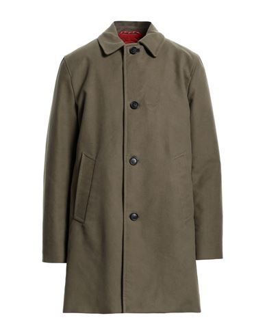 Paltò Man Coat Military Green Size 44 Cotton In Green