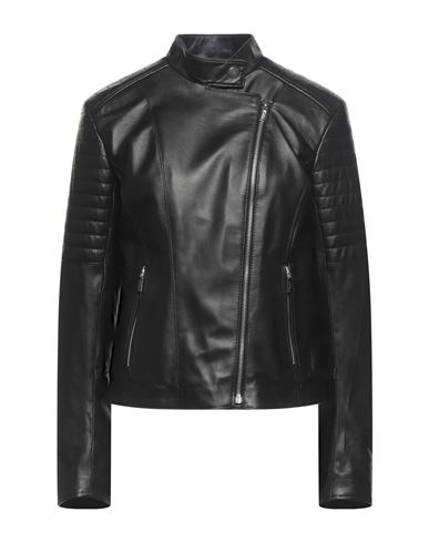 Masterpelle Woman Jacket Black Size 8 Soft Leather