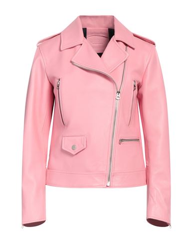 MASTERPELLE MASTERPELLE WOMAN JACKET PINK SIZE 4 SOFT LEATHER