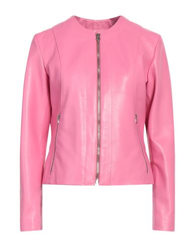 Masterpelle Woman Jacket Pink Size 10 Soft Leather