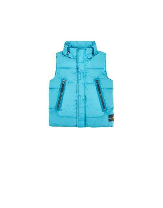 Gilet Homme G0133 GARMENT DYED CRINKLE REPS R-NYLON DOWN Front STONE ISLAND KIDS