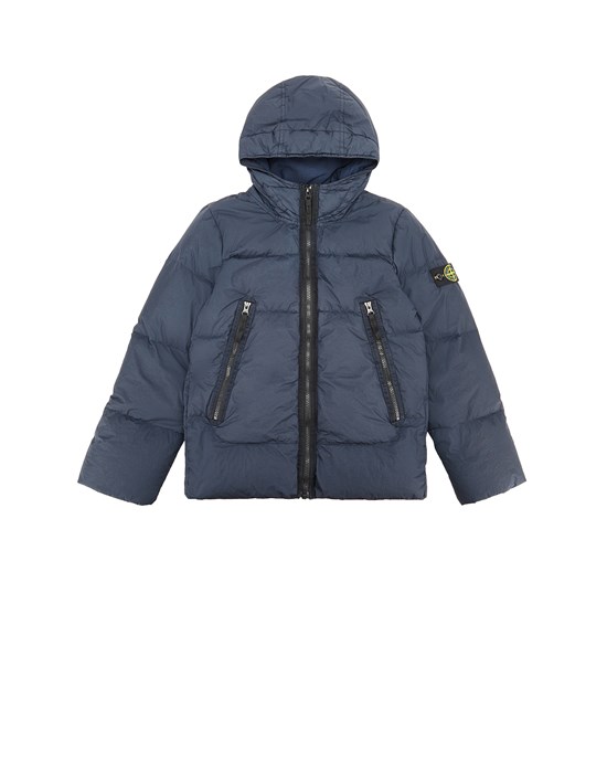 Jacket Man 40433 GARMENT DYED CRINKLE REPS R-NYLON DOWN Front STONE ISLAND JUNIOR