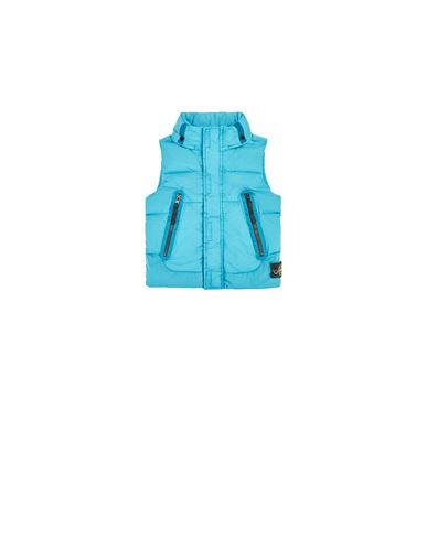 STONE ISLAND BABY G0133 GARMENT DYED CRINKLE REPS R-NYLON DOWN Vest Man Teal USD 425