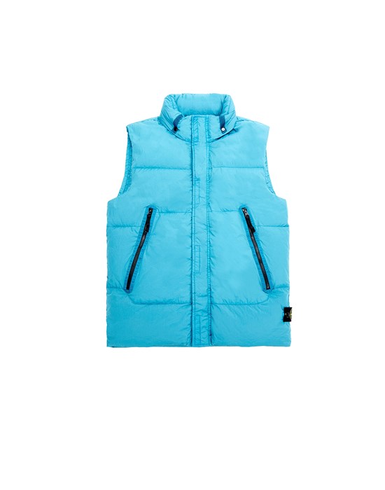 Gilet Homme G0133 GARMENT DYED CRINKLE REPS R-NYLON DOWN Front STONE ISLAND TEEN