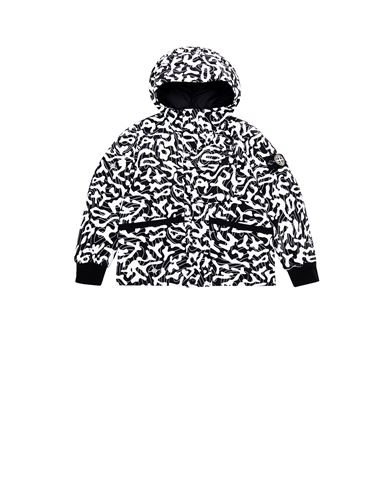 STONE ISLAND KIDS 40822 NYLON METAL CAMO REFLECTIVE PRINT + LUMINESCENT Jacket Man Black EUR 365