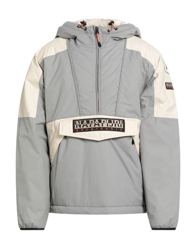 Napapijri Man Jacket Light Grey Size M Polyamide In Gray
