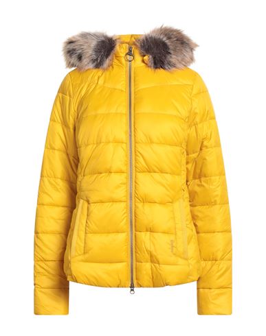 Barbour Woman Puffer Yellow Size 8 Polyamide, Modacrylic, Polyester In Yellow