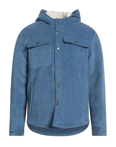Daniele Alessandrini Man Jacket Slate Blue Size 40 Polyester, Polyamide, Elastane In Blue