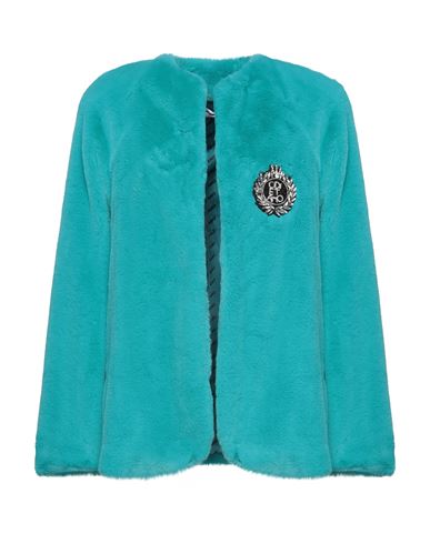 Odi Et Amo Woman Teddy Coat Turquoise Size 6 Polyester In Blue