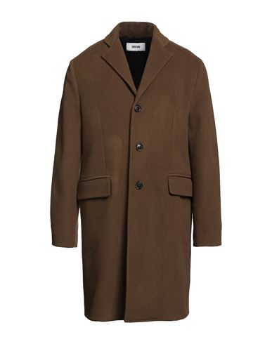 Man Coat Brown Size 42 Virgin Wool, Polyamide, Cashmere