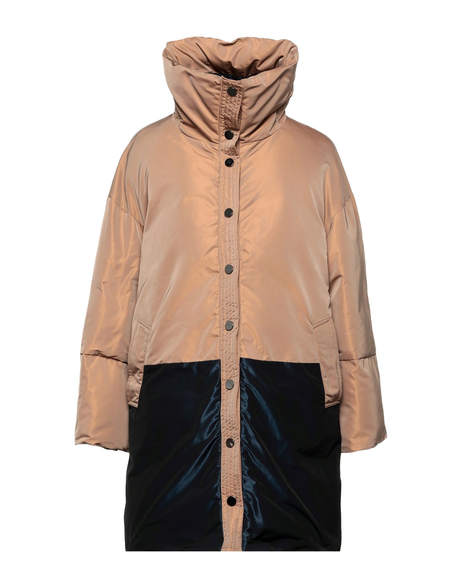 Shop Maridò Woman Jacket Camel Size 4 Polyester In Beige