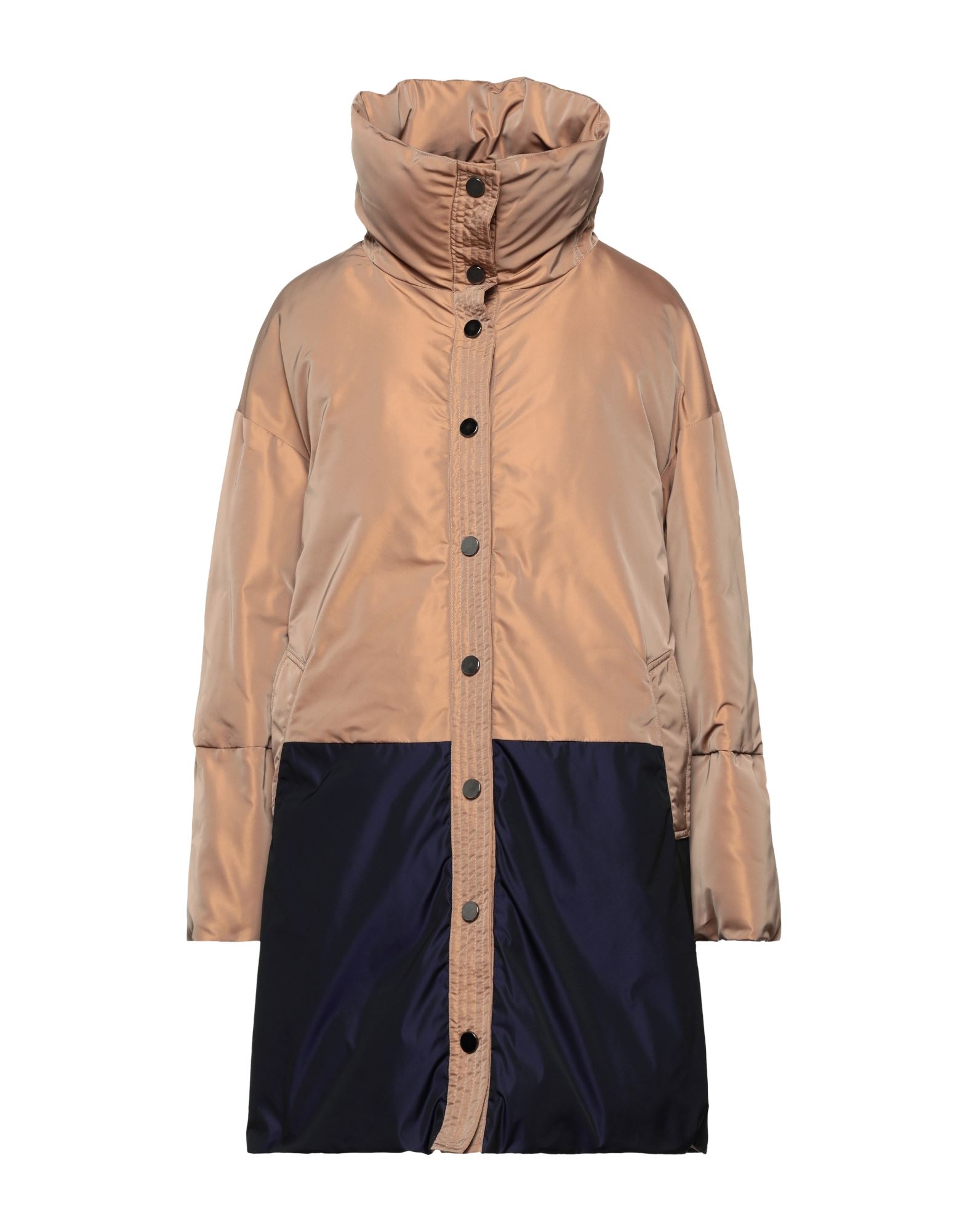 Shop Maridò Woman Jacket Camel Size 4 Polyester In Beige