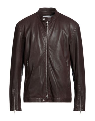 Shop Bully Man Jacket Cocoa Size 40 Soft Leather In Brown