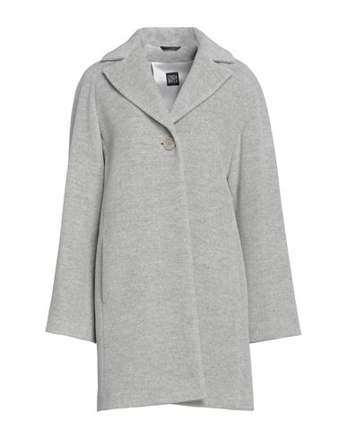 Woman Coat Light grey Size 10 Alpaca wool, Virgin Wool