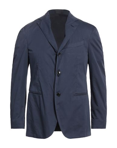 Trussardi Man Suit Jacket Midnight Blue Size 40 Cotton