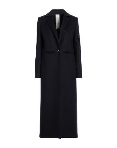 Shop Annie P . Woman Coat Navy Blue Size 12 Virgin Wool, Polyamide, Cashmere