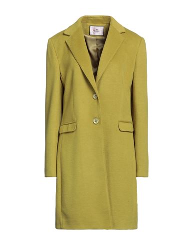Mulish Woman Coat Acid Green Size 10 Polyester, Viscose