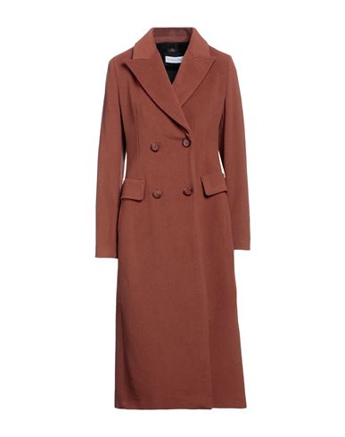Caractere Caractère Woman Coat Brown Size 10 Wool, Polyamide, Cashmere