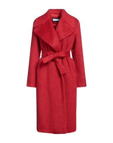 Caractere Caractère Woman Coat Red Size 4 Synthetic Fibers, Wool, Alpaca Wool, Mohair Wool, Cotton