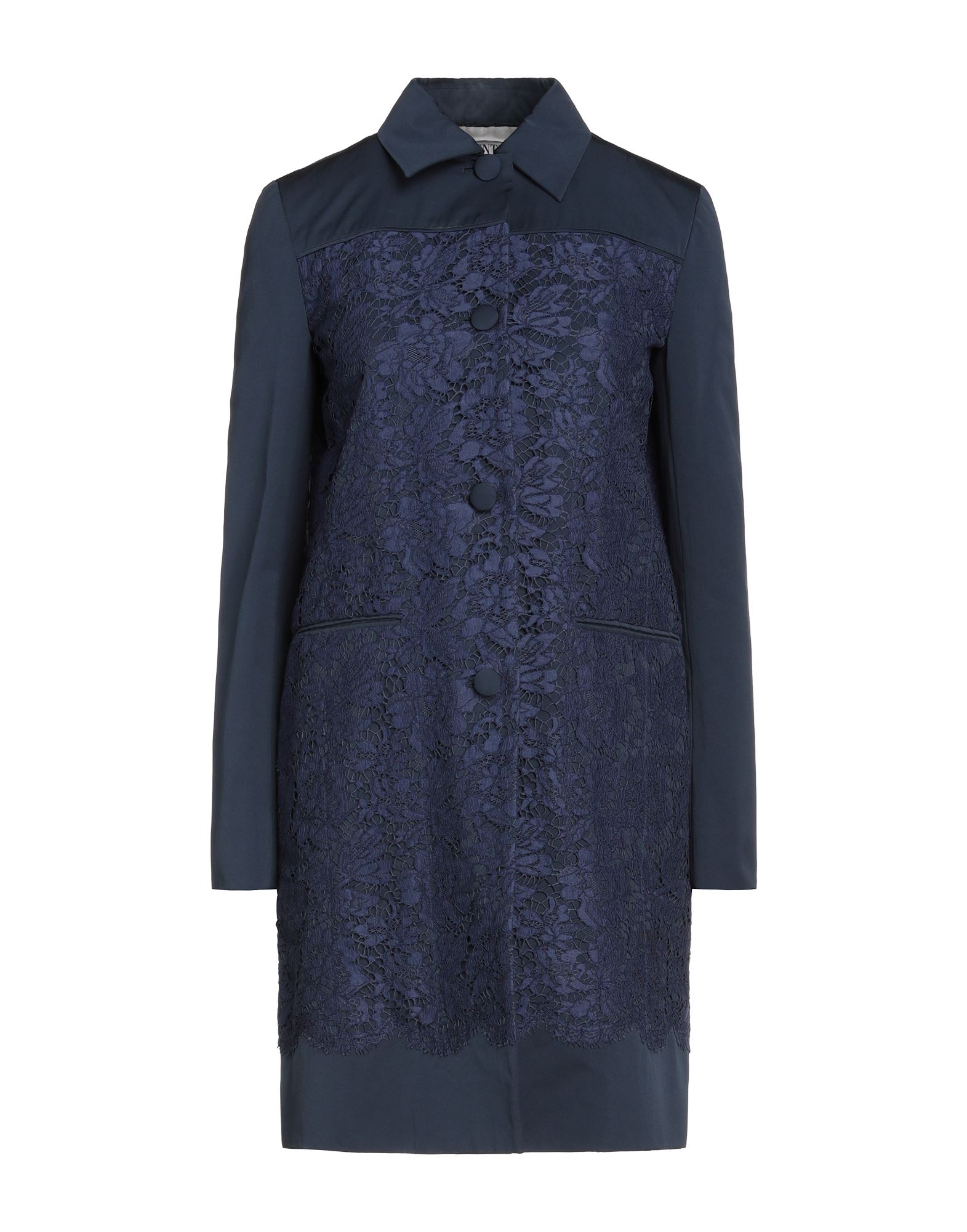 Valentino Overcoats In Dark Blue