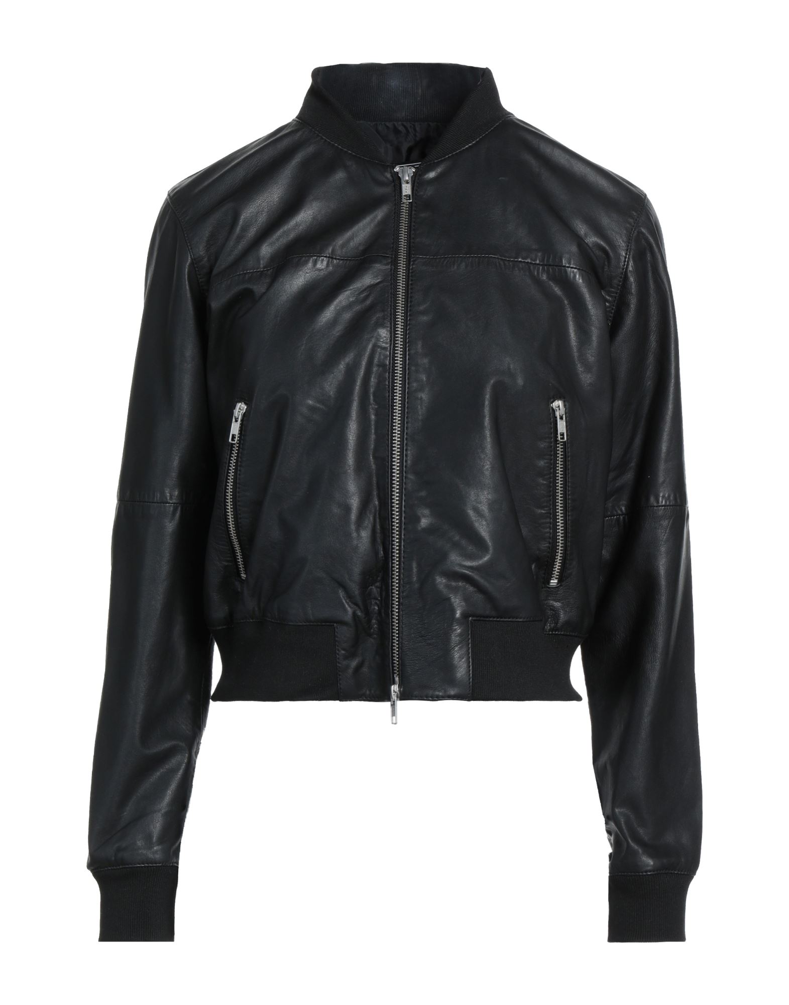Shop Sword 6.6.44 Woman Jacket Black Size 8 Soft Leather
