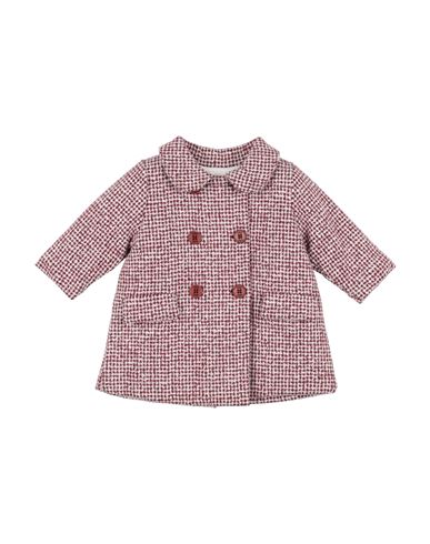 Douuod Babies'  Newborn Girl Coat Burgundy Size 1 Wool, Cotton, Polyester In Red