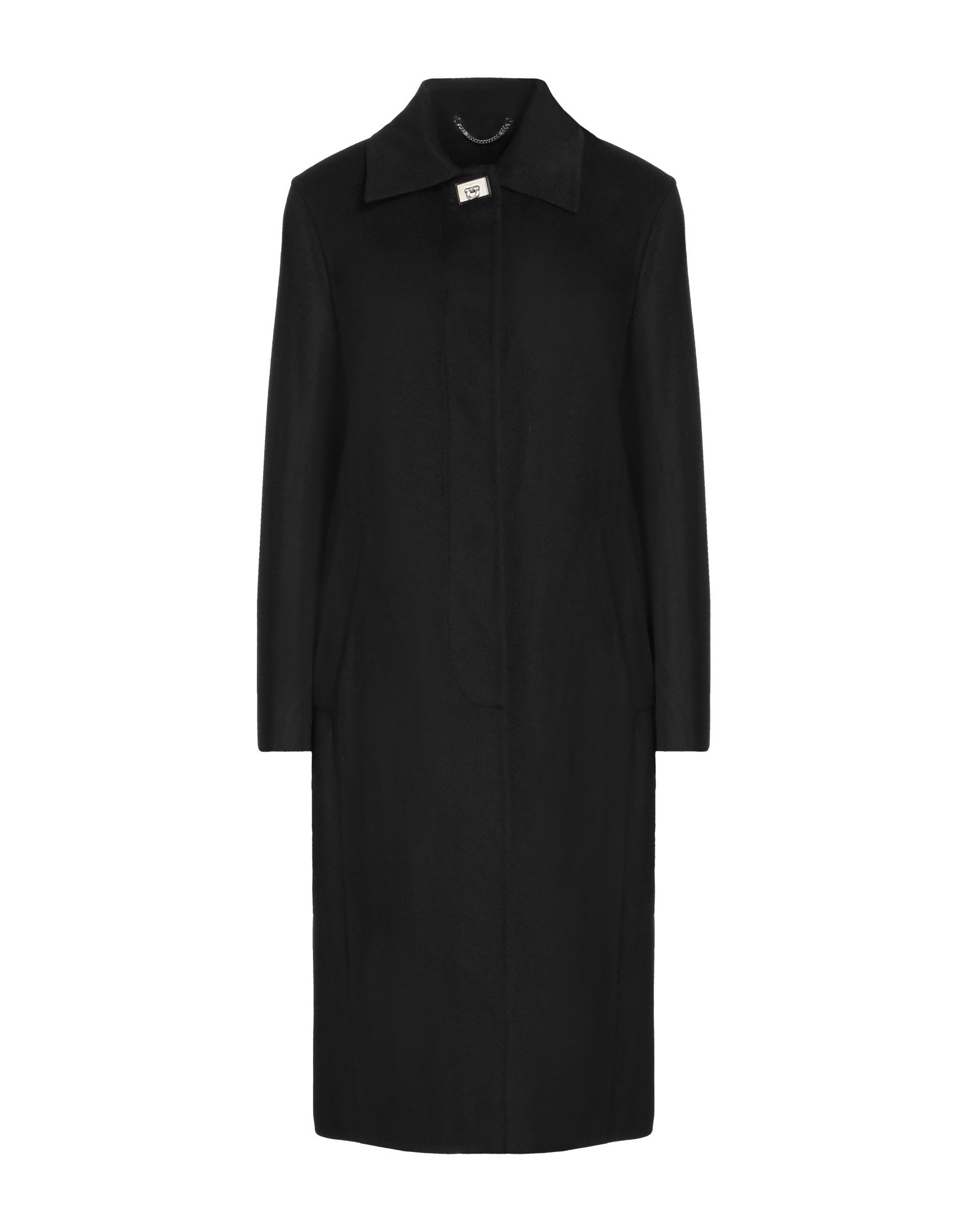 FERRAGAMO FERRAGAMO WOMAN COAT BLACK SIZE 6 CASHMERE, VIRGIN WOOL 