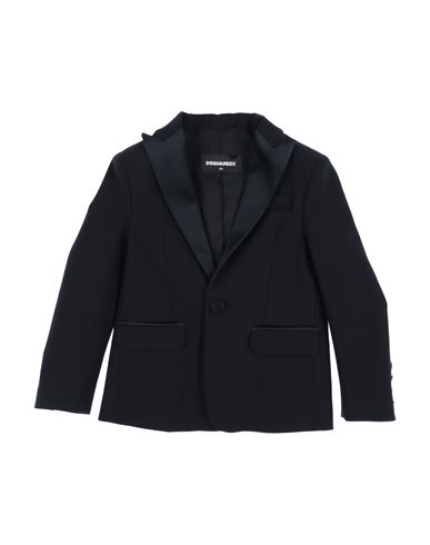 Dsquared2 Babies'  Toddler Boy Blazer Black Size 4 Virgin Wool, Elastane, Acetate, Polyamide