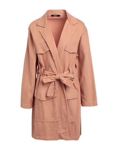 Siste's Woman Overcoat & Trench Coat Pastel Pink Size S Cotton