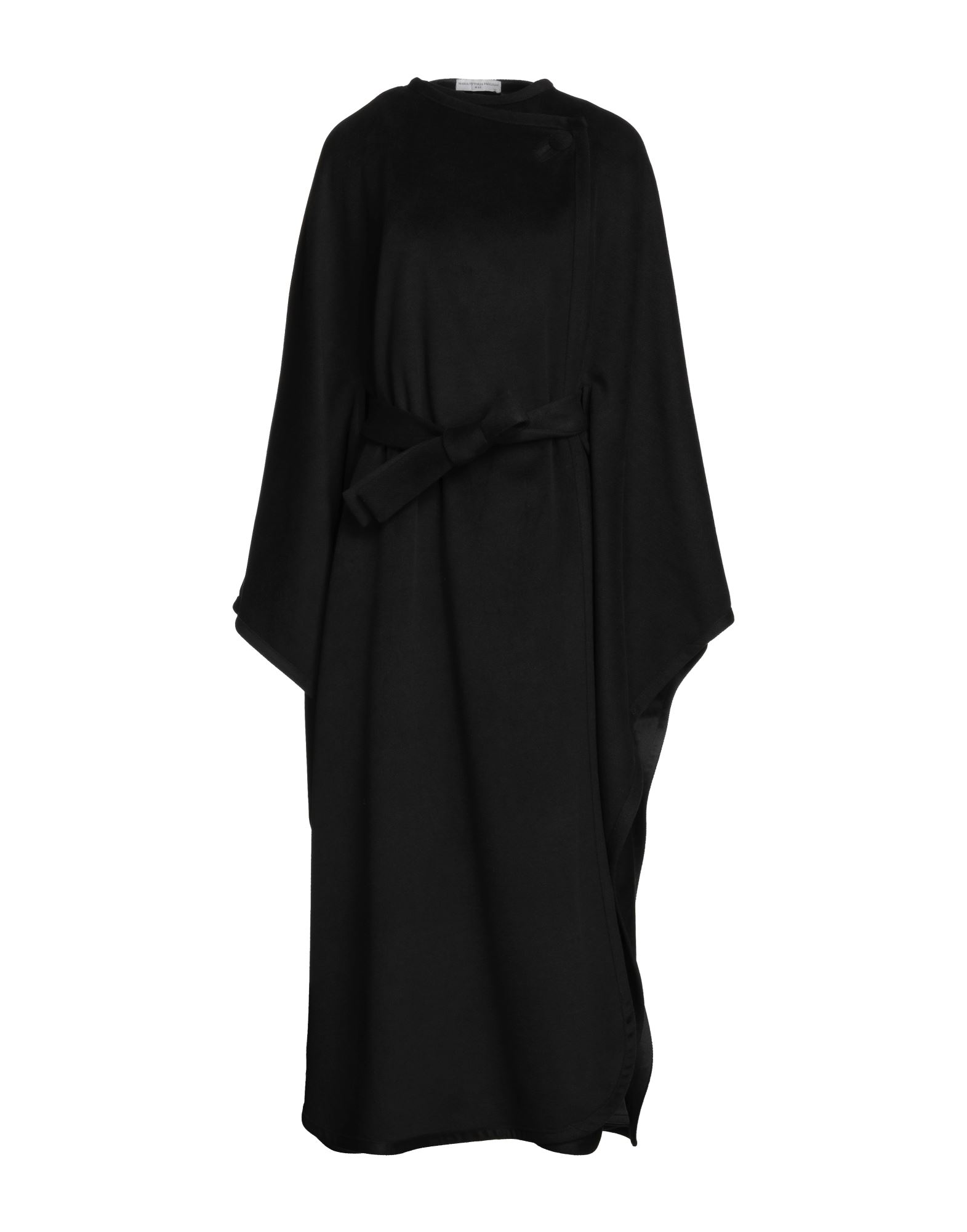 Maria Vittoria Paolillo Mvp Woman Capes & Ponchos Black Size 8 Polyester, Viscose