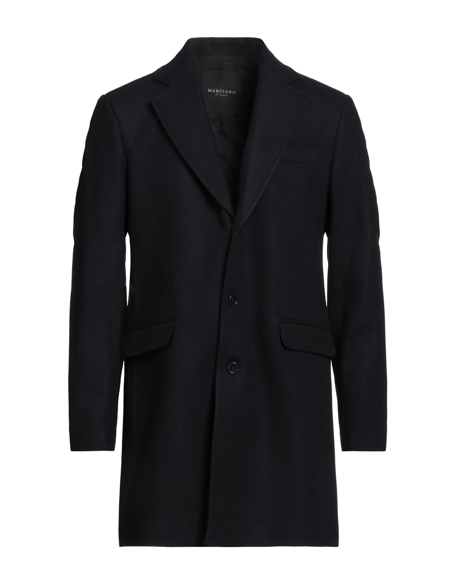 Shop Marciano Man Coat Midnight Blue Size 42 Wool, Polyester, Polyamide