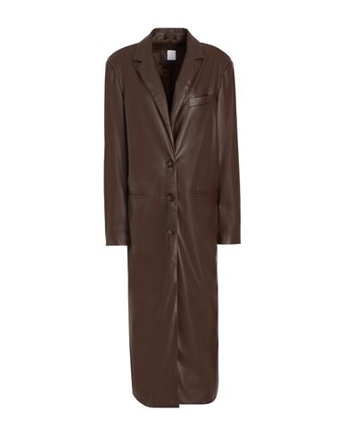 Sb Oversize Coat Woman Coat Cocoa Size 4 Polyurethane, Polyester