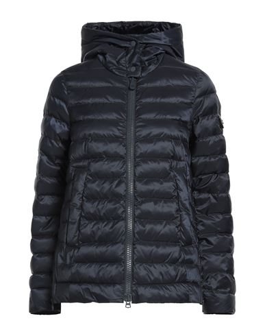 Peuterey Woman Puffer Midnight Blue Size 10 Polyester In Black