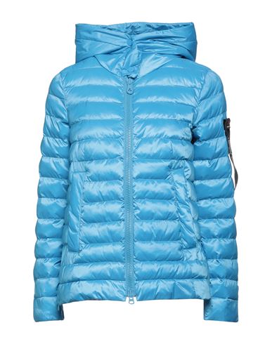 Peuterey Woman Puffer Azure Size 12 Polyester In Blue