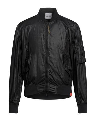 Aspesi Man Jacket Black Size M Polyamide, Elastane