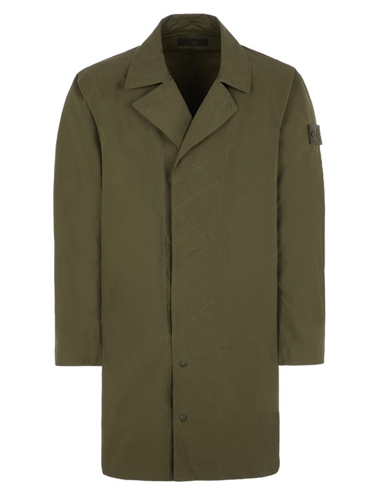 Sold out - STONE ISLAND 703F1 STONE ISLAND GHOST PIECE_O-VENTILE® LONG JACKET Man Military Green