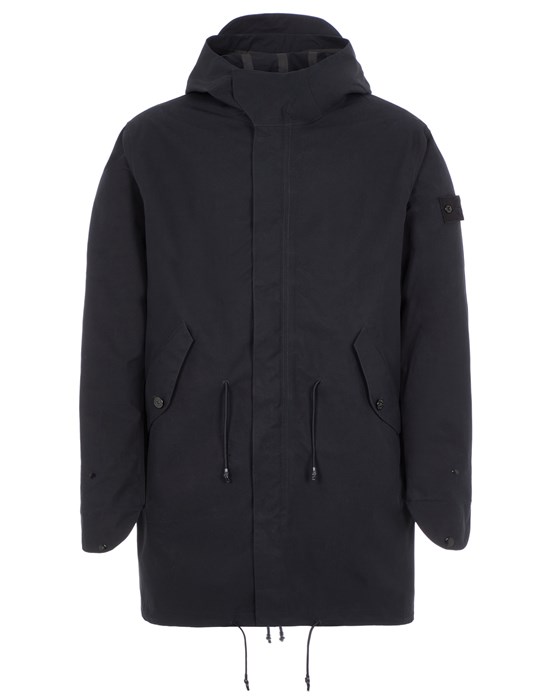 Sold out - STONE ISLAND 704F1 STONE ISLAND GHOST PIECE_O-VENTILE® LONG JACKET Man Black