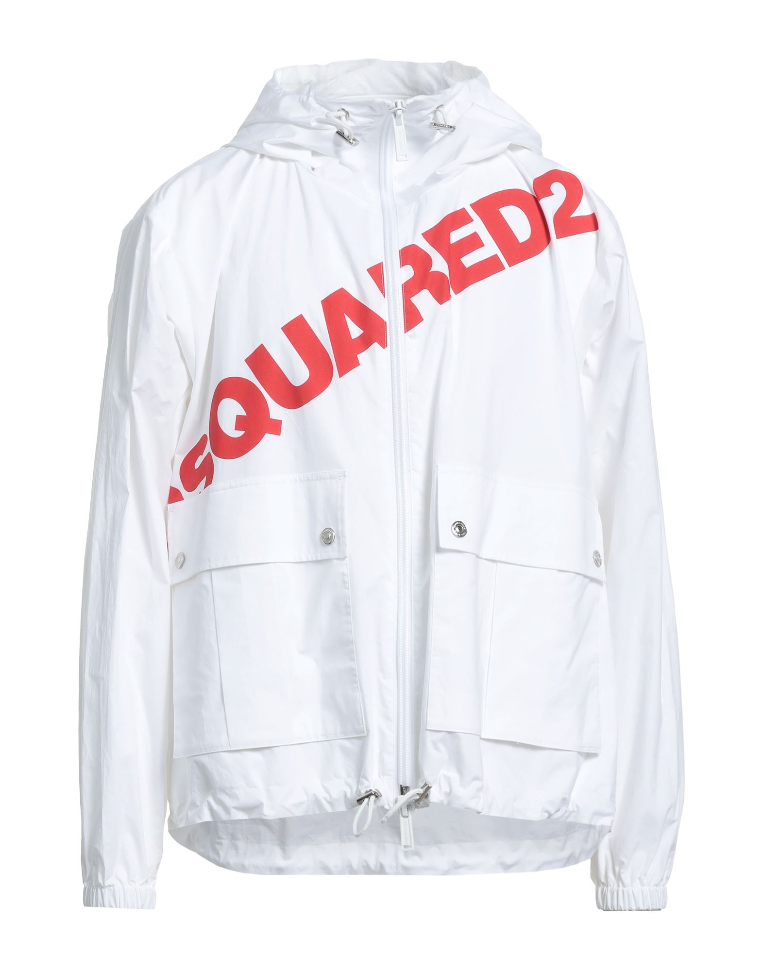 Shop Dsquared2 Man Overcoat & Trench Coat White Size 46 Cotton
